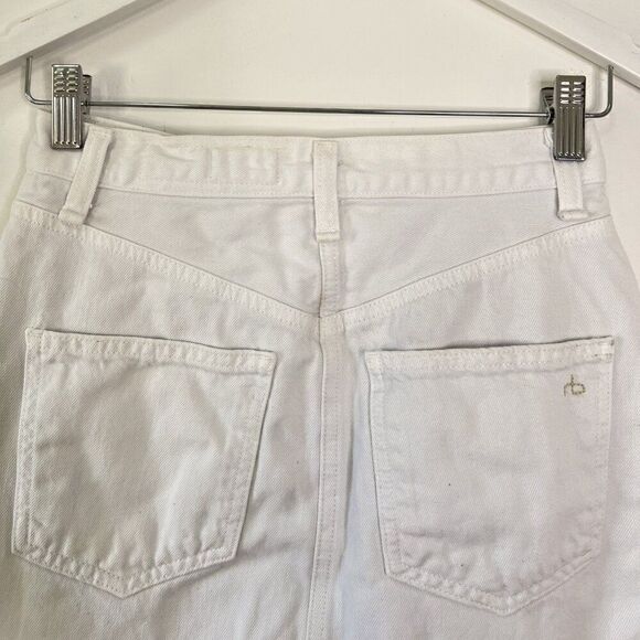 Rag and Bone Dive White Asymmetric Cut Denim Skirt - Picture 8 of 12